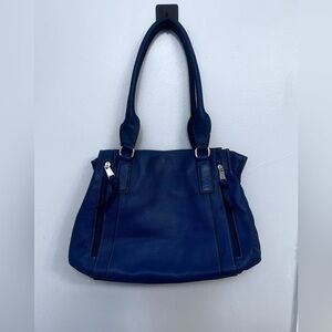 Tiganello Blue Women's Leather Shoulder Bag